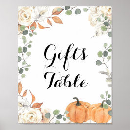 Rustic pumpkin Gifts Bord Sign Poster
