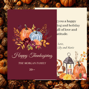 Rustic Pumpkin Happy thanksgiving helgdag Card Julkort
