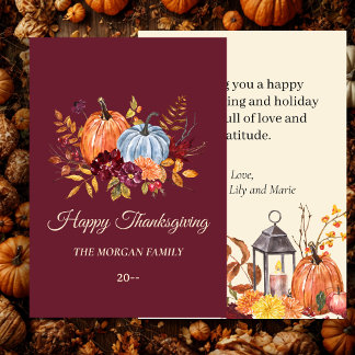 Rustic Pumpkin Happy thanksgiving helgdag Card Julkort