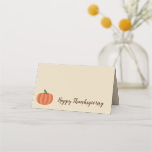 Rustic Pumpkin Happy thanksgiving Placeringskort