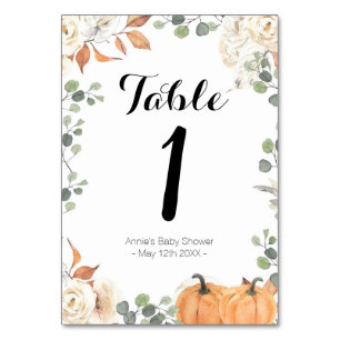 Rustic pumpkin Modern Bordsnummer