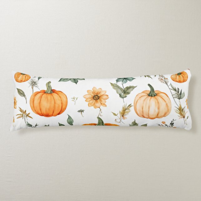 Rustic Pumpkin Mönster Kroppskudde (Framsidan)