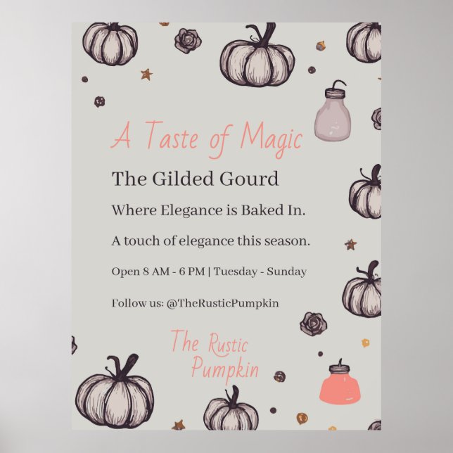 Rustic Pumpkin Poster (Framsidan)