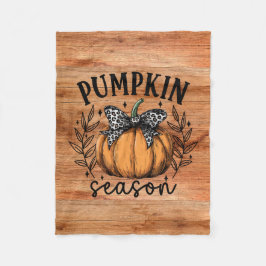 Rustic Pumpkin Season Fall Mysigt Fleecefilt