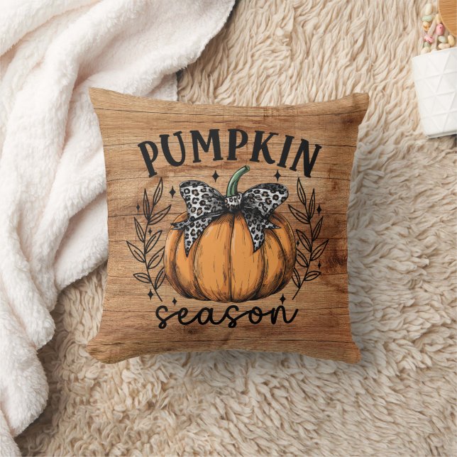 Rustic Pumpkin Season Fall Mysigt Kudde (Filt)