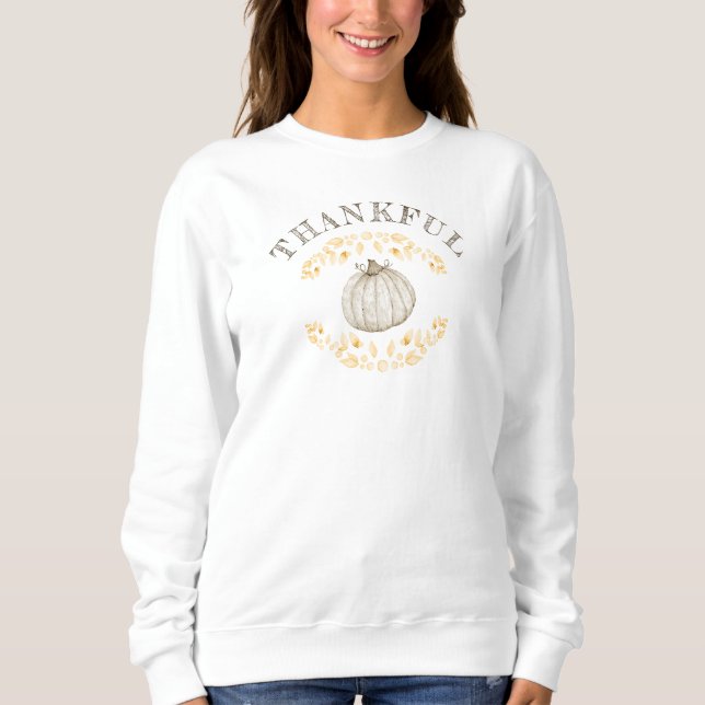 Rustic Pumpkin Thankful T Shirt (Framsida)