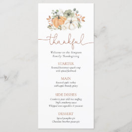 Rustic Pumpkin-Thanksgiving Meny