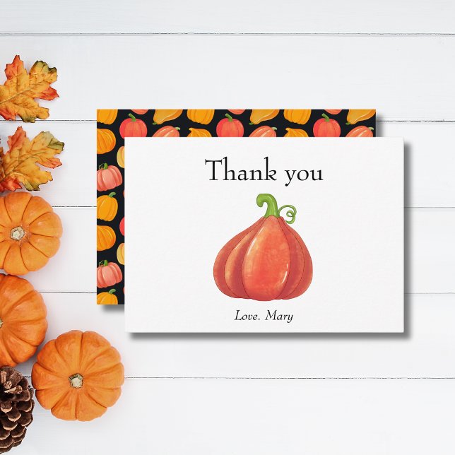 Rustic Pumpkin Thanksgiving Mysigt Tack Kort (Skapare uppladdad)