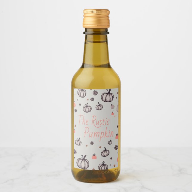 Rustic Pumpkin Vinetikett (Framsida)