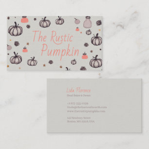 Rustic Pumpkin Visitkort