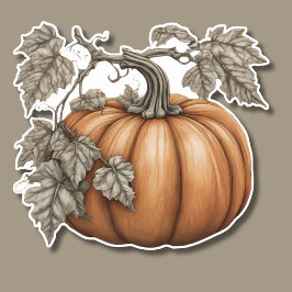 Rustic Pumpkin Watersecure Klistermärken