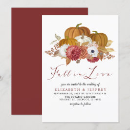 Rustic Pumpkins Autumn Fall Wedding bjudande Inbjudningar