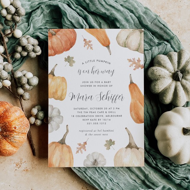 Rustic Pumpkins Fall Baby Shower Inbjudningar (Skapare uppladdad)