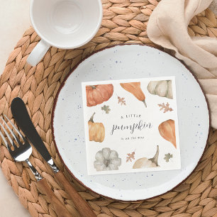 Rustic Pumpkins Fall Baby Shower Pappersservett