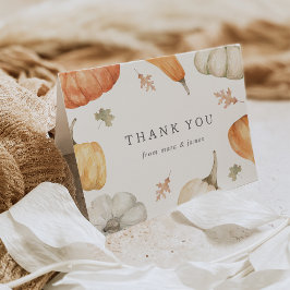 Rustic Pumpkins Fall Baby Shower Tack Kort
