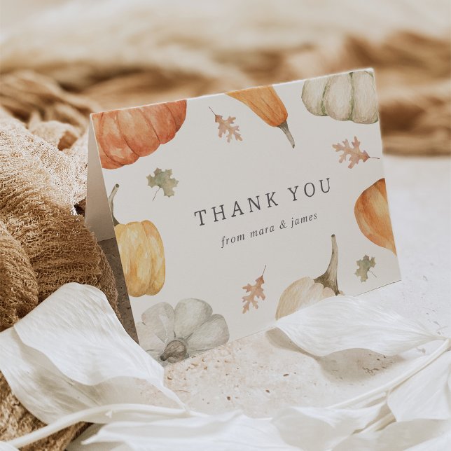 Rustic Pumpkins Fall Baby Shower Tack Kort (Skapare uppladdad)
