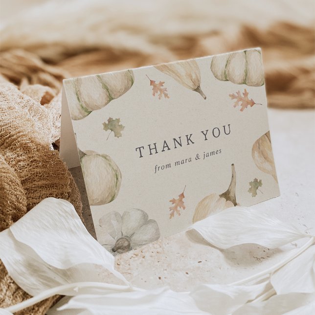 Rustic Pumpkins Fall Baby Shower Tack Kort (Skapare uppladdad)