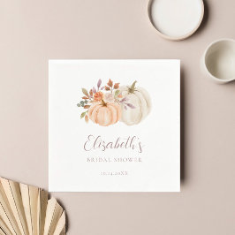 Rustic Pumpkins Fall Foliage Möhippa Pappersservett