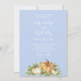 Rustic Pumpkins Fall Wedding bjudande Inbjudningar