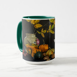 Rustic Pumpkins Gourds Vas Photo Thanksgiving Mugg