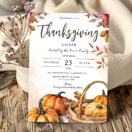 Rustic Pumpkins | Middag för Thanksgiving med vatt Inbjudningar