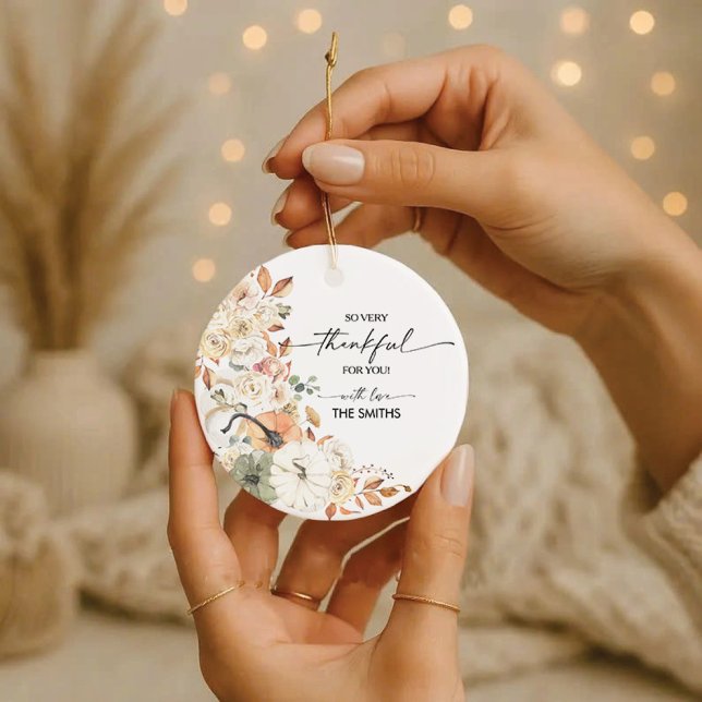 Rustic Pumpkins Thanksgiving Dinner Ornament (Skapare uppladdad)