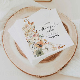 Rustic Pumpkins Thanksgiving Dinner Paper Napkin Pappersservett