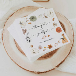 Rustic Pumpkins Thanksgiving Dinner Paper Napkin Pappersservett