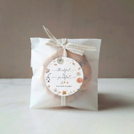 Rustic Pumpkins Thanksgiving Dinner Sticker Runt Klistermärke