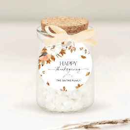 Rustic Pumpkins Thanksgiving Dinner Sticker Runt Klistermärke