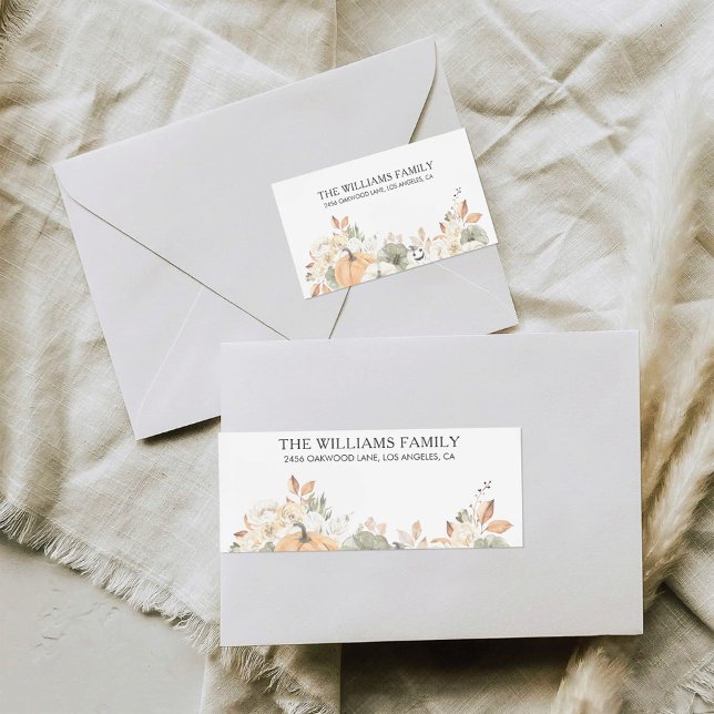 Rustic Pumpkins Thanksgiving Return Address Label Adressetikett (Skapare uppladdad)