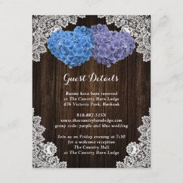 Rustic Purple and Blue Floral Enclosure Card Tilläggskort