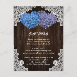 Rustic Purple and Blue Floral Enclosure Card Tilläggskort