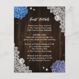 Rustic Purple and Blue Floral Enclosure Card Tilläggskort