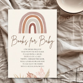 Rustic Rainbow Baby Shower Boho Style Tilläggskort