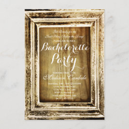Rustic Ram Barn Wood Bachelorette Party Inbjudan
