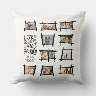 Rustic Ramar Black/Wht Kärlek är Family ID1015 Kudde