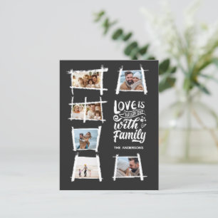 Rustic Ramar White/Blk Photo Collage ID1015 Vykort