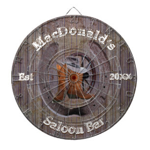 Rustic ranch temed saloon pub dart board darttavla