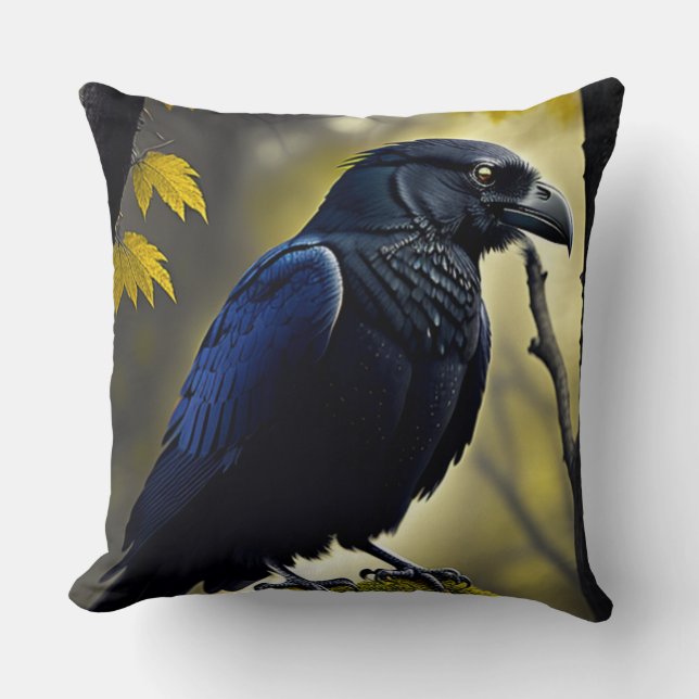 Rustic Raven - Natures Guardian Kudde (Framsida)