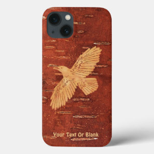 Rustic Raven on Inner Birch Bark