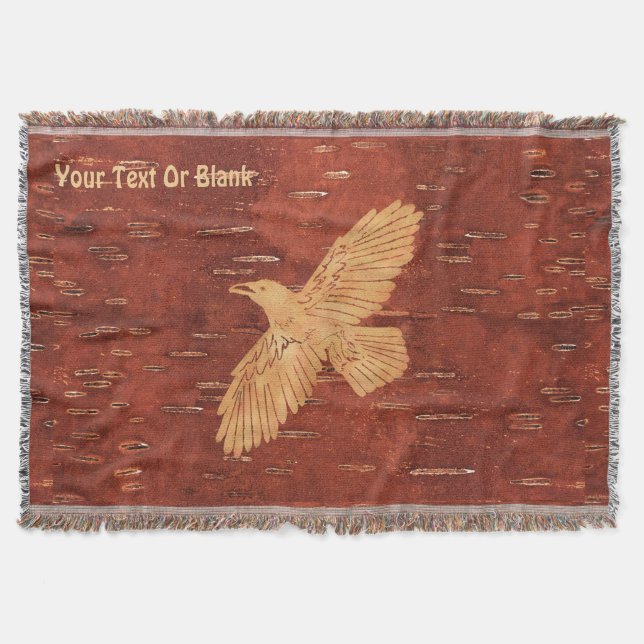 Rustic Raven on Inner Birch Bark Filt (Framsidan)