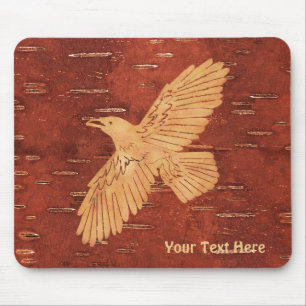 Rustic Raven on Inner Birch Bark Musmatta
