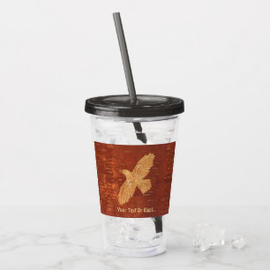 Rustic Raven on Inner Birch Bark Take Away Mugg