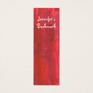 Rustic Red Abstrakt Bookmark Litet Visitkort