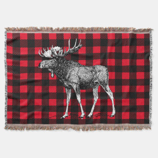Rustic Red and Black Buffalo Play Bull Moose Filt