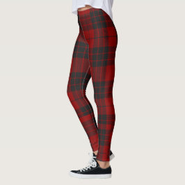Rustic Red and Black Tartan Buffalo Mönster Play Leggings