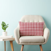 Rustic Red and White Gingham Checks Mönster