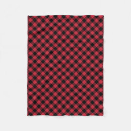 Rustic Red Black Buffalo Play Lumberjack Mönster Fleecefilt