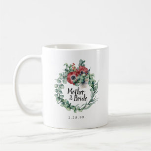 Rustic Red Blommigt Botanical Budens mamma Kaffemugg